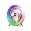 Charging Running Lamp Desktop Fan Dormitory Usb Charging Dual Purpose Office Large Wind Table Lamp Colorful Rechargeable Desktop Fan