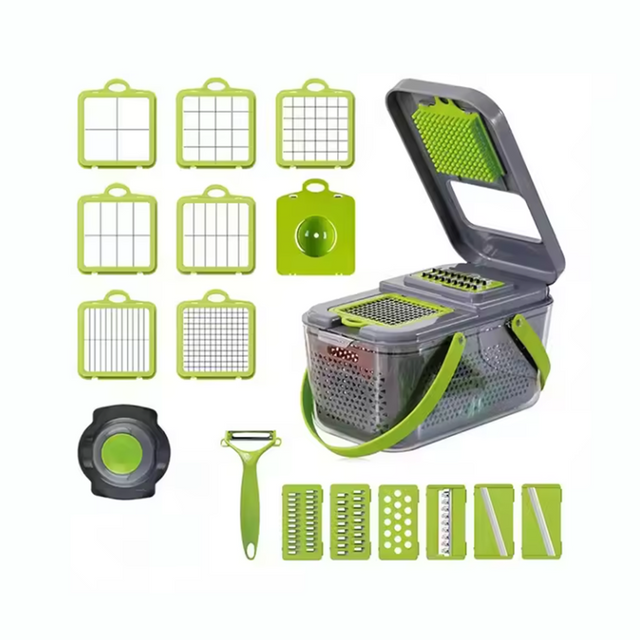 22 In 1 Kitchen Multifunction Hand Operated Mandoline Vegetable Slicer Safe Manual Salad Food Cutter Chopper
