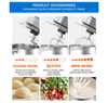 High Power Electric Commercial Household Stand Mixer Food Processor with LED Display(SM-003)
