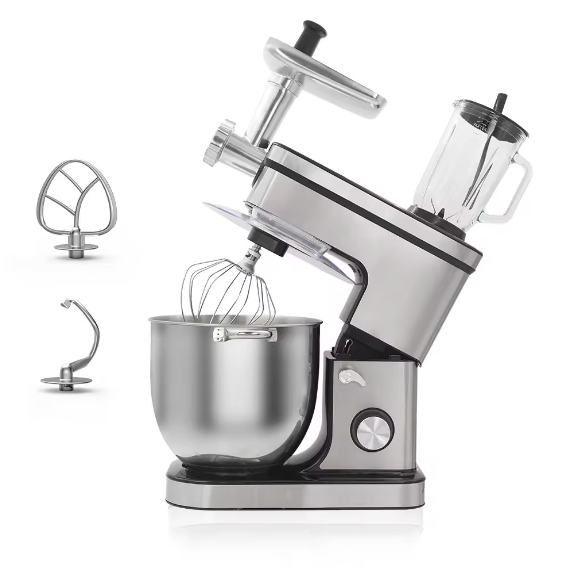 Planetary Electric Home Kitchen Cake Bread Dough stand mixer comes with three mixing accessories