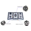 Wholesale Prices CE Certification Stainless Steel Gas Hob 5 Burner Built-in Gas Cooker Gas Cooktop