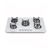 White Tempered Glass Gas Cooktop 5 Burner Gas Cooker Built in Gas Hob
