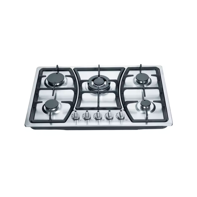 New Gas Stove Home Cooking Professional Cooktop 5 Burners with Cast Iron