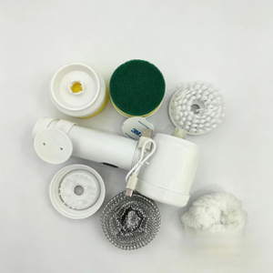 7 in 1 Electric Magic Cleaning Brush,USB Rechargeable Handheld Scrubber with Replaceable Heads for Bathroom Kitchen