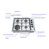 Chinese Hot Sell 4 Burner Gas Hob Built in Gas Cooker with Blue Flame