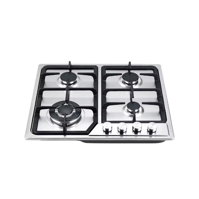Chinese Built-in 4 Burner Stainless Steel LPG NG Gas Stove Silver Stove Cooktop Gas Hob