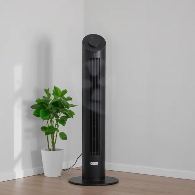 A high wind speed vertical fan for a variety of Spaces.