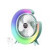 Charging Running Lamp Desktop Fan Dormitory Usb Charging Dual Purpose Office Large Wind Table Lamp Colorful Rechargeable Desktop Fan