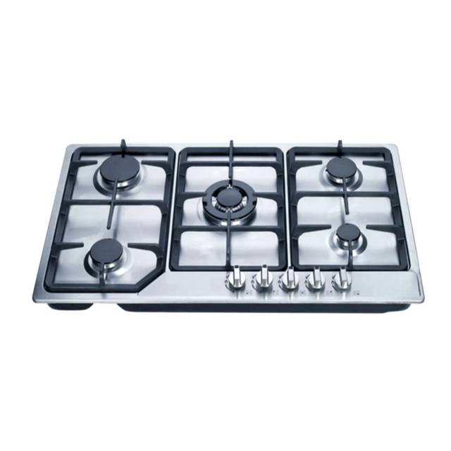 China Wholesale Gas Hob Modern Novel Design In-built Gas Cooktop Stainless Steel Five Burner