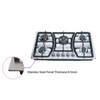 New Gas Stove Home Cooking Professional Cooktop 5 Burners with Cast Iron