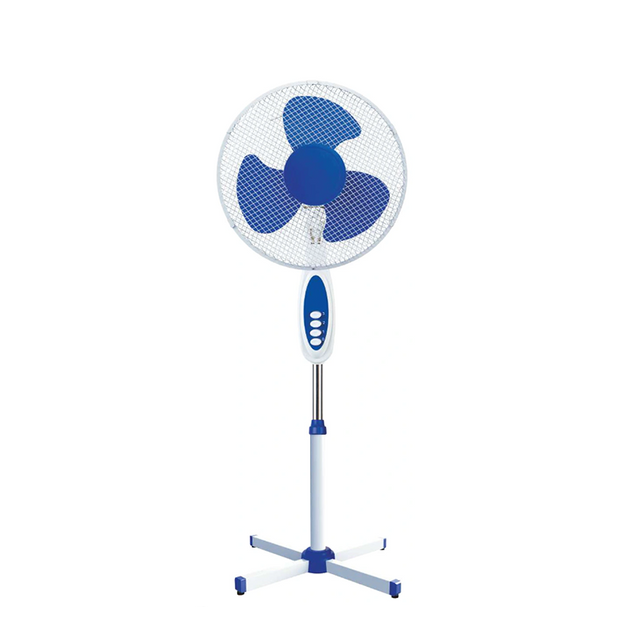 16 Inch Plastic Blade Strong Wind Mesh Grill Stand Fan With X-Base