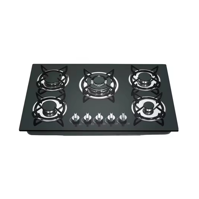 Modern Style Glass Surface Pulse Ignition Built in Installation Gas Stove