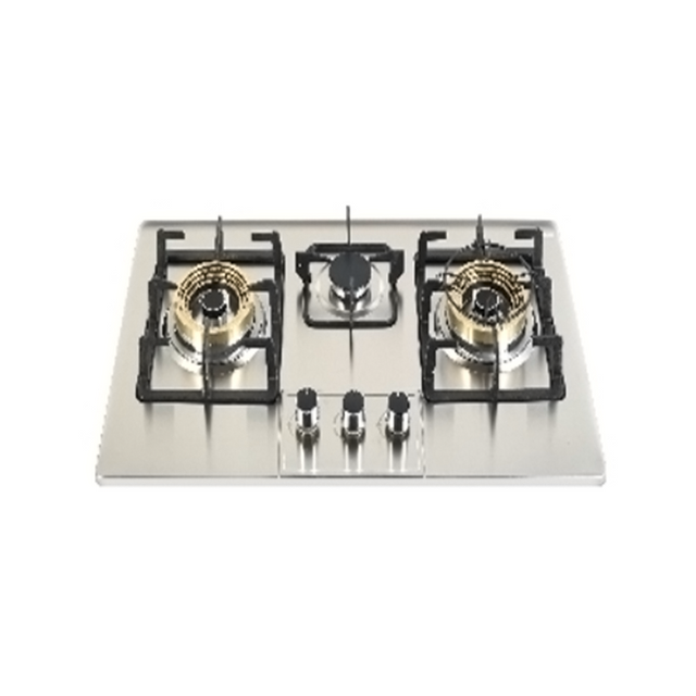 Modern And Novel Design Three Burner Built-in Gas Stove Stainless Steel Built In Gas Hob with Safety Device Lpg NG Cooktops