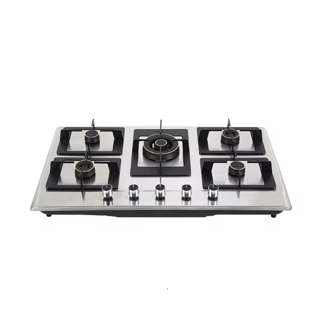 2024 Factory Supply Hot Sale Gas Stove Table Stainless Steel Built-in 5 Sabaf Burner