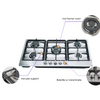 Home Kitchen Appliances 5 Burners Built-in Gas Stove Gas Hob with CE Certification