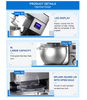 High Power Electric Commercial Household Stand Mixer Food Processor with LED Display(SM-003)