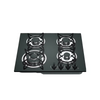 China 4 Burners Black Tempered Glass Gas Cooker Easy To Operate Home Use Cooking Stove Customize Logo Gas Stove