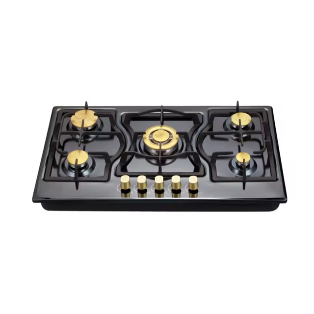 Kitchen Appliance 1 2 3 4 5 Burner Gas Stove Stainless Steel Panel 5 Burner Gas Cooker 