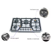 New Gas Stove Home Cooking Professional Cooktop 5 Burners with Cast Iron