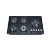 Euro Design Built in 5 Burner Hob Black Tempered Glass Panel Cooking Gas Hob
