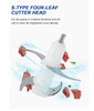Home Kitchen 2L Glass Bowl Three-speed Food Grinders Automatic Meat Grinder Electric Meat Chopper(FC-001)