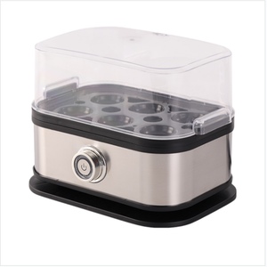 Stainless Steel Egg Cooker,Multi-Function Electric Egg Steamer with Auto Shut-off&Transparent Lid