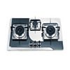 New Design Commercial Dual-cooker Gas Hob Cooktops 3 Burner Household Built-in Gas Stove