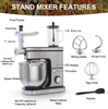 Planetary Electric Home Kitchen Cake Bread Dough stand mixer comes with three mixing accessories