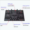 Hot Sale China Factory Best Price Tempered Glass Or Stainless Steel Top Five Sabaf Burner Gas Stove/gas Cooker/gas Hob Kitchen Appliances
