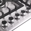 The Most Popular Hot Selling 5-Burner Gas Hob Stainless Steel Built-In Gas Cooker for Household Use