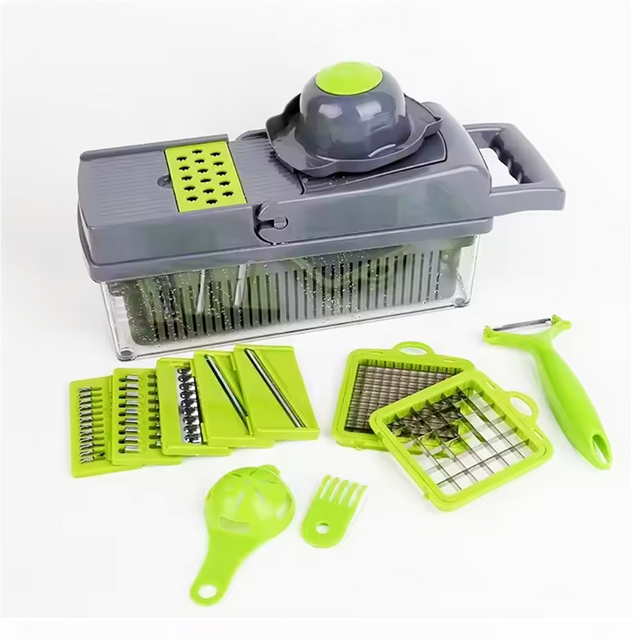 15 in 1 Multifunctional Handheld Onion Cutter Fruits Slicer Potatoes Press Peeler Manual Vegetable Chopper Garlic Crusher