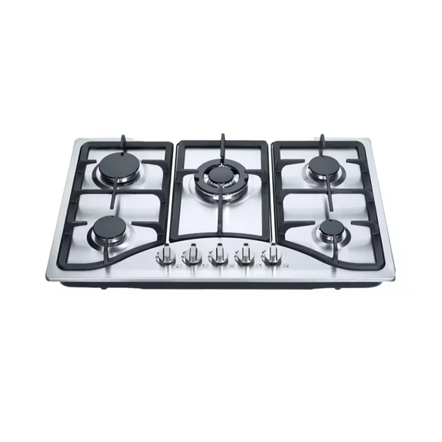Kitchen Appliances Stainless Steel Easy Cleaning Cast Iron Built-in Gas Stove 5 Burners Cooktops Portable Gas Stove