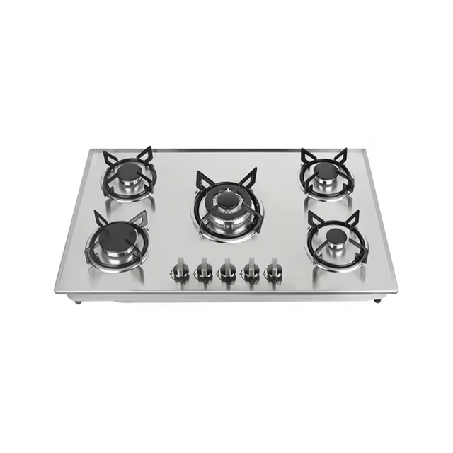 China Wholesale Low Price 5 Plate Stainless Steel Brass Stove Gas Cooketop Gas Stove Kitchen Appliances