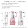Worldwide Sales Prevalent 300W Motor 7020 Suitable 3 in 1 Portable Blender In Kitchen