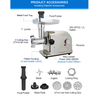 High Quality Popular Meat Grinder and Commercial Meat Processor with Electroplated Plastic Wire Drawing（MG-017）