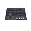 Temperature Control Built-in Gas Hob with Safety Device Tempered Glass Panel Cooktops 4 Burner Gas Cooker
