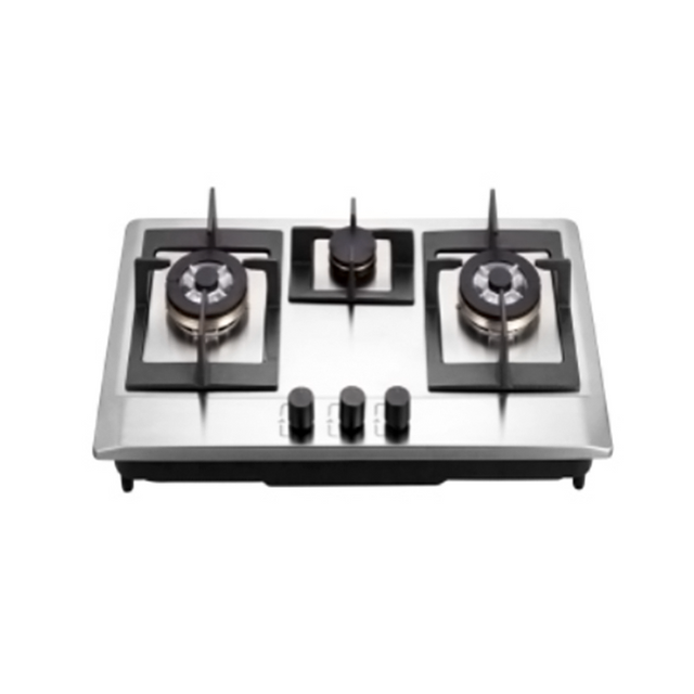 Factory Direct Home Built-in Three Burner Stainless Steel Silver Gas Stove