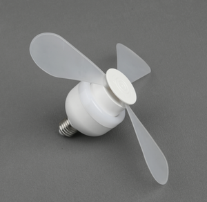 Socket Mini Ceiling Fan with Light,2-in-1 LED Bulb Fan with 3 Blades