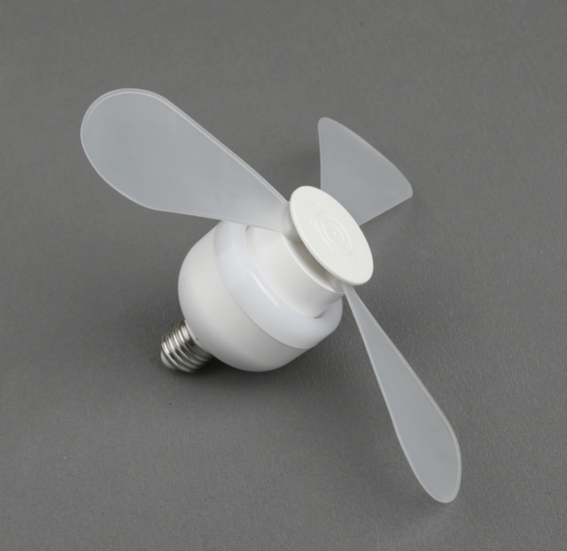 Socket Mini Ceiling Fan with Light,2-in-1 LED Bulb Fan with 3 Blades