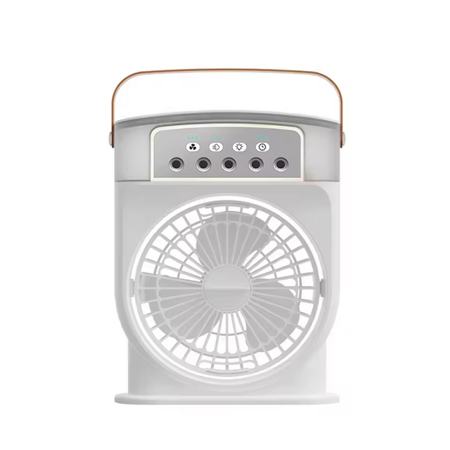 Type-C Mini Rechargeable Mini Table Personal Air Conditioner Cooler Fan 7 Colors LED Light Humidifier Strong Wind Water Mist Fan