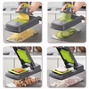 15 in 1 Multifunctional Handheld Onion Cutter Fruits Slicer Potatoes Press Peeler Manual Vegetable Chopper Garlic Crusher