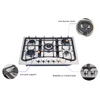New Arrival Durable Easy Clean 5 Burners Gas Cooker Built-in Gas Stove For Home Use