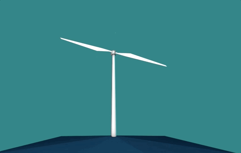Double-blade wind turbines