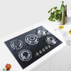 5 Burner Built In Tempered Glass Cooker Gas Stove