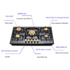Kitchen Appliance 1 2 3 4 5 Burner Gas Stove Stainless Steel Panel 5 Burner Gas Cooker 