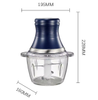 Home Kitchen 2L Glass Bowl Three-speed Food Grinders Automatic Meat Grinder Electric Meat Chopper(FC-001)