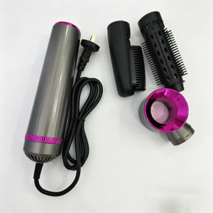 Multifunctional Styling Air Comb,3-in-1 Hot Air Styler with Interchangeable Attachments,Negative Lon Hair Dryer Volumizer Brush for Straightening,Curling&Drying