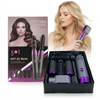 Multifunctional Styling Air Comb,3-in-1 Hot Air Styler with Interchangeable Attachments,Negative Lon Hair Dryer Volumizer Brush for Straightening,Curling&Drying