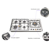 Kitchen Appliance Energy Saving Kitchen Hot Sell 5 Burners Built-in Stainless Steel Gas Hob