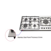 Kitchen Appliance Energy Saving Kitchen Hot Sell 5 Burners Built-in Stainless Steel Gas Hob